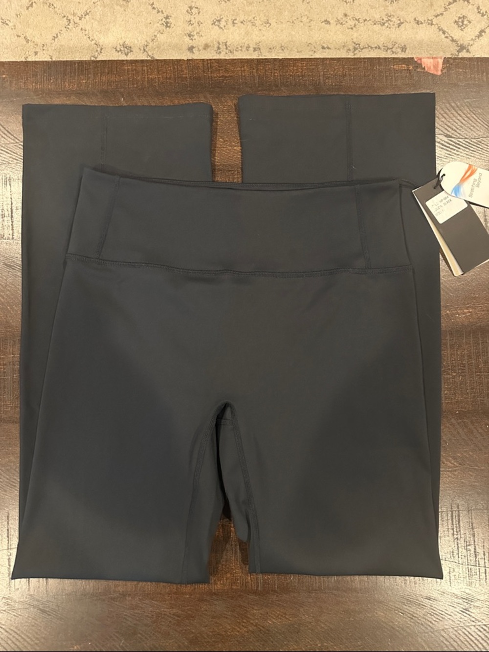 NWT Errday Straight-Leg High-Waist Performance Pants — Black